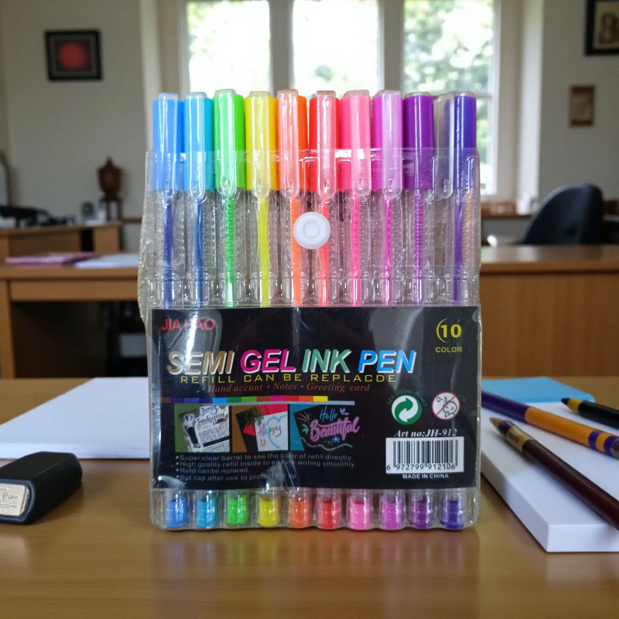 Set de 10 Lapiceras de Colores Gel