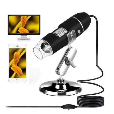 Microscopio digital USB con soporte zoom X1600