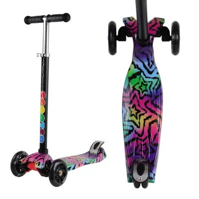 Tripatín scooter estampado regulable con luz