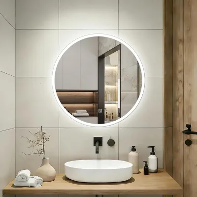 Espejo LED inteligente ovalado 60 cm táctil miniatura 2
